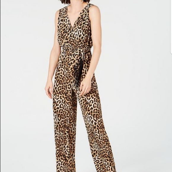 INC International Concepts Pants - Leopard Print Jumpsuit